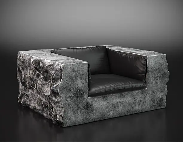 Stone armchair