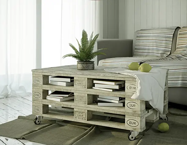 Recycled wood pallet table