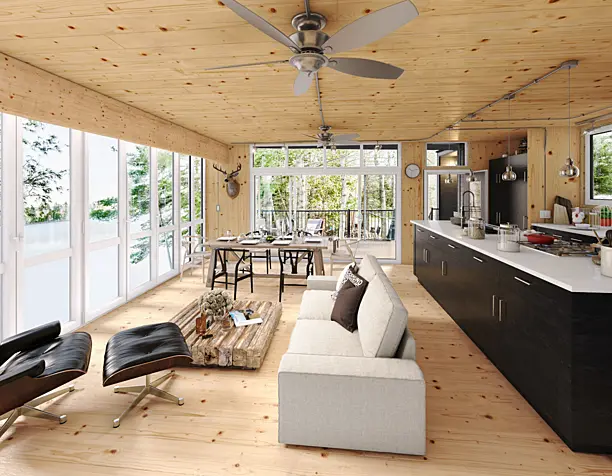 Cross-Laminated-Timber Cottage-Interiors
