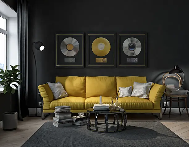 Black interior. 3d max / vray 3.2 / Cs 6