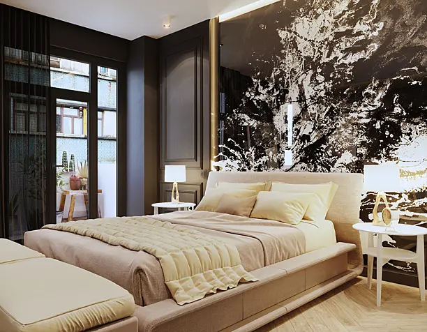 Black bedroom / Corona 1.5