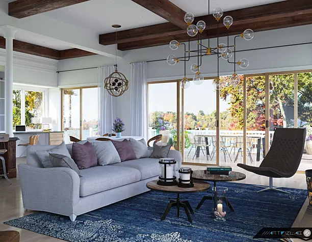 KITCHEN LIVING ROOM (3d visualization)