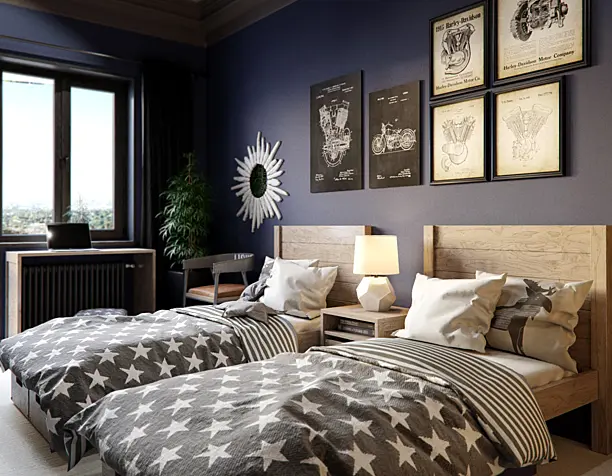 bedroom blue
