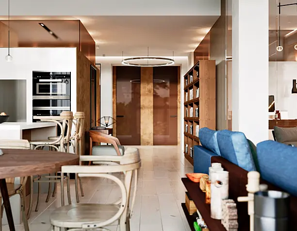 Project living room, Kitchen, dining room