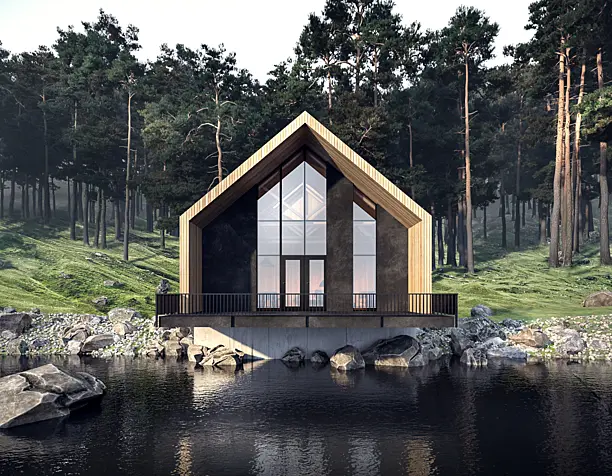 House under river