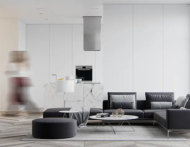 White minimalism interior