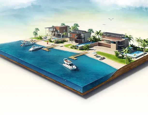 Houses on the beach