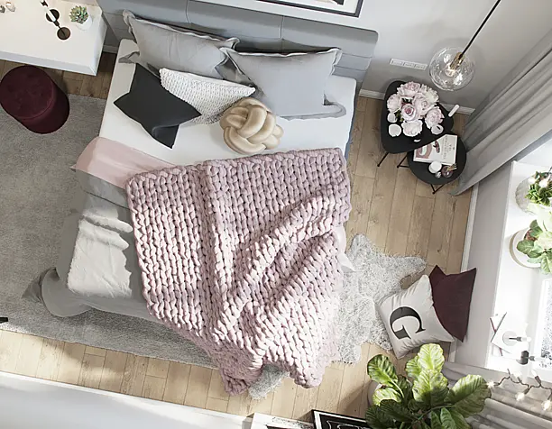 3d visualization of apartment in Scandinavian style
