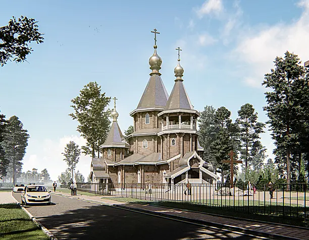 Деревянный храм в г. Дзержинск