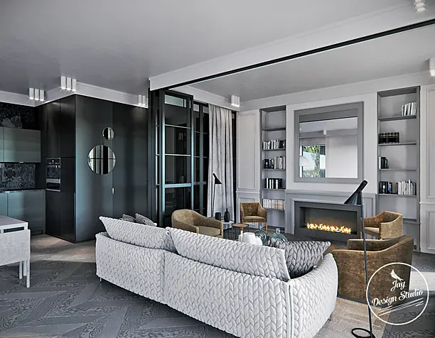 Dark modern interior