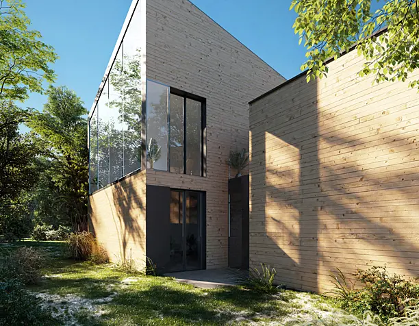 Wood house