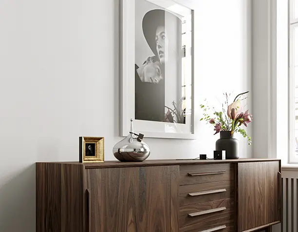 Interior in a grey mood.