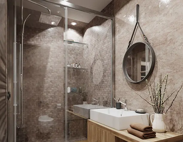 Bathroom and hall