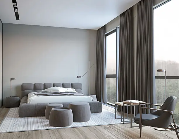Contemporary bedroom in Dnepr