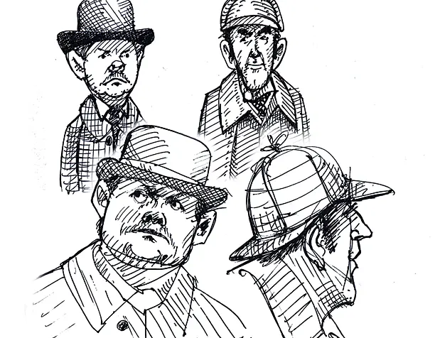 black gel pen sketches