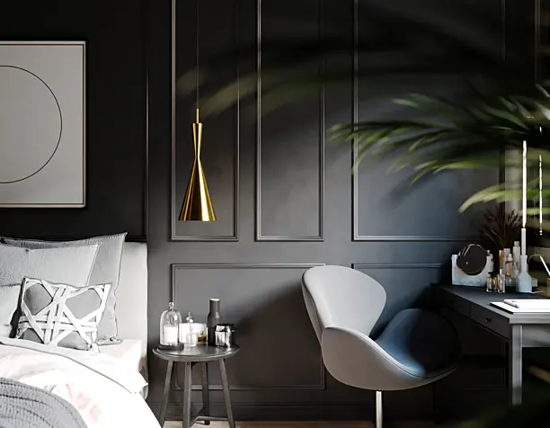 Black bedroom