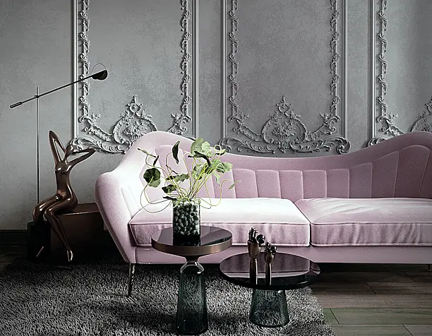 Pink sofa