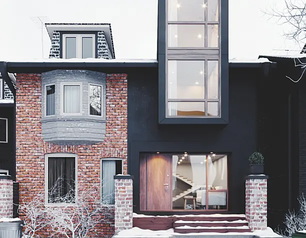Ontario house winter( сделано по референсу)