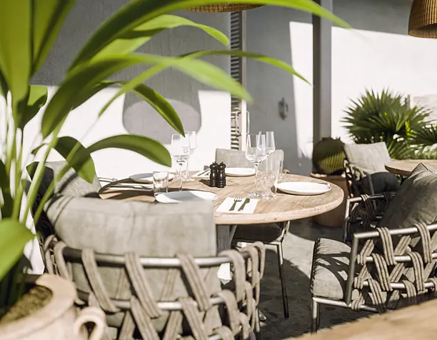 Cafe on terrace