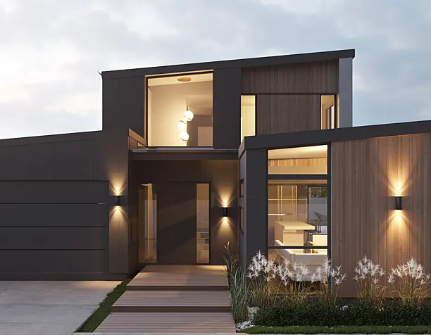 Exterior visualization of private house
