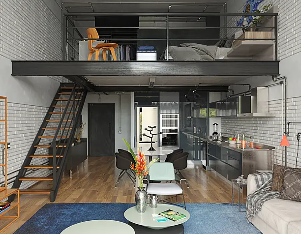 Industrial Loft (сделано по референсу)