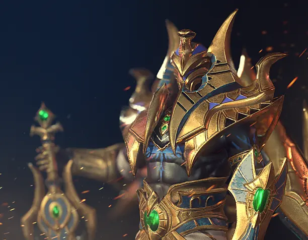 Last Spirit Warrior skin - low poly