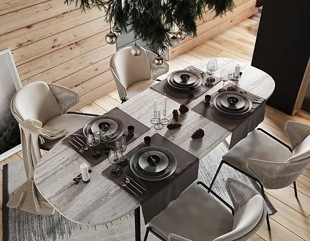 Living room and kitchen