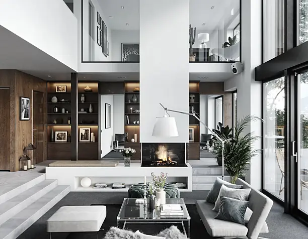 Modern house in Sweden (сделано по референсу)