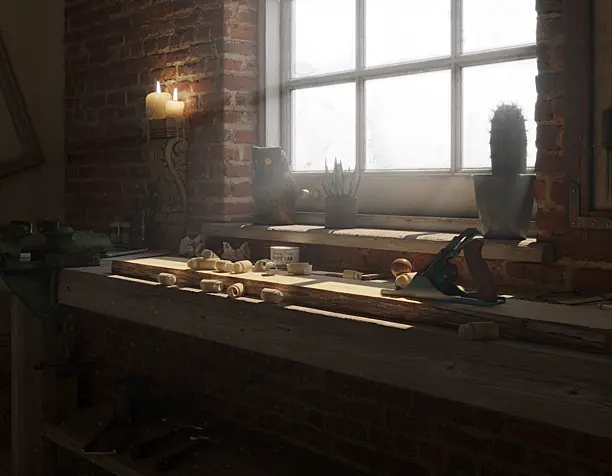 Woodworker studio.
