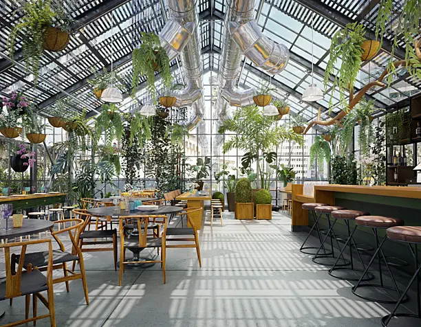 Ресторан Commissary в г. Лос-Анжелес. (сделано по референсу)