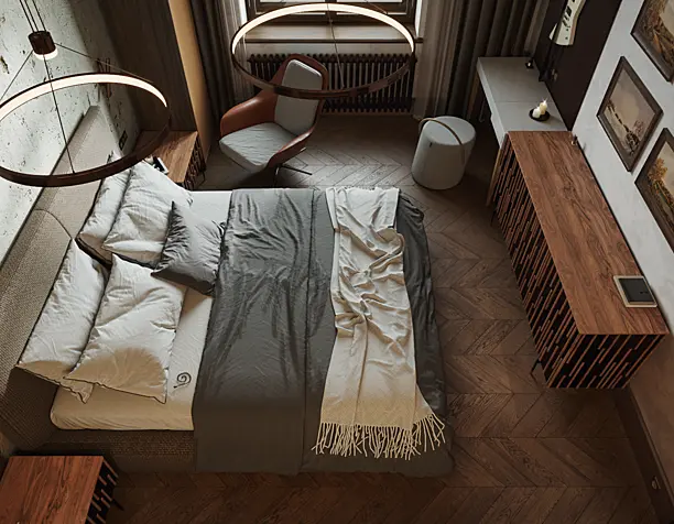 "Chocolate" bedroom