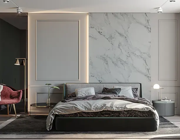 Apartment design in the residential complex Novopechers