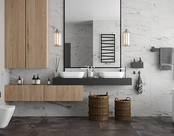 Marble bathroom(сделано по референсу)
