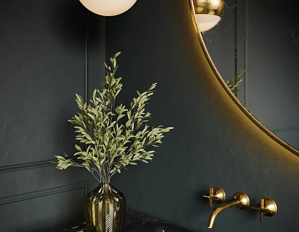 Dark Marble in Bathroom