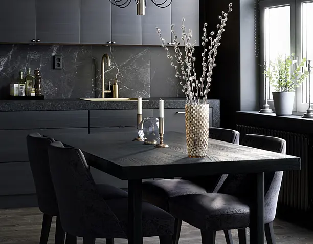 Black kitchen, Sweden(сделано по референсу)
