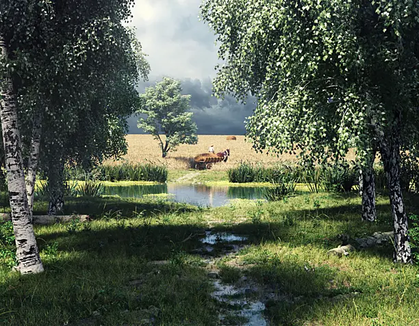 CGI Rural landscape 3D