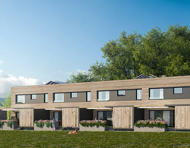 Project of a 4-family house in Mare street, Verbier, Switzerland.