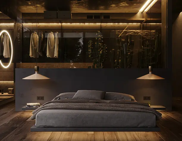 Bedroom in the woods