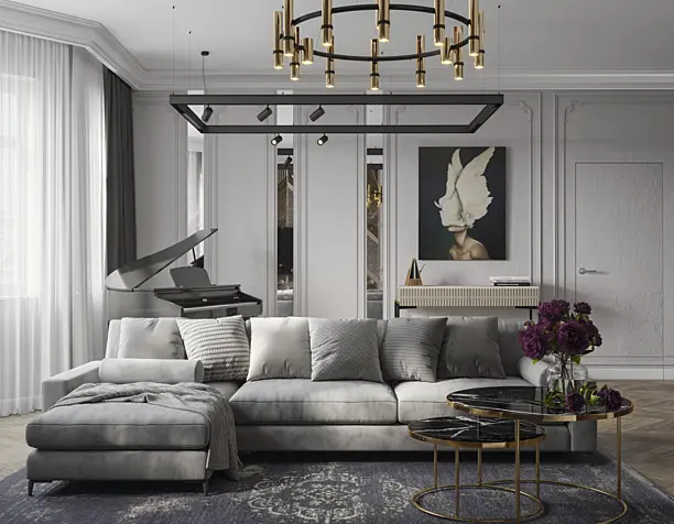 Modern classic living room