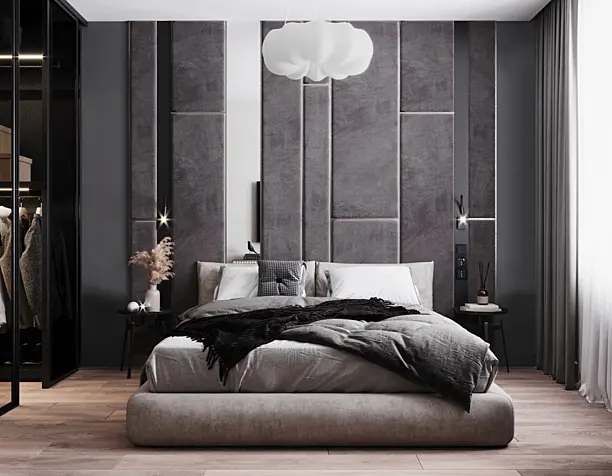 Dark bedroom