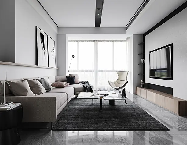 Contracted sitting room