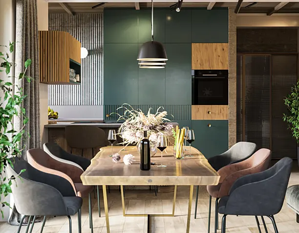 Renders of Kitchen-Livingroom
