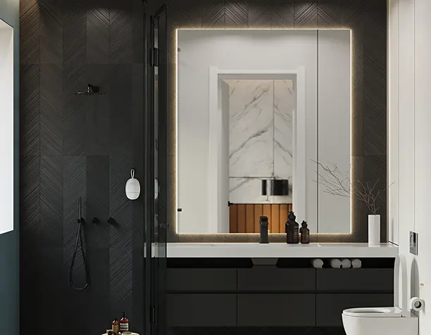 azure master bathroom