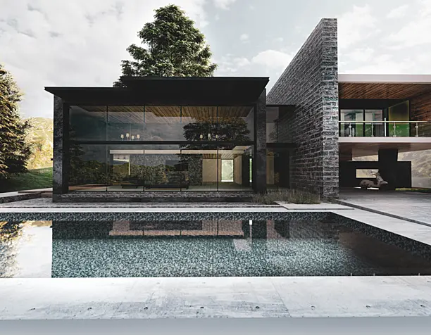 House over a lake.