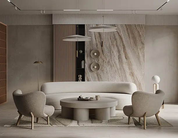 Soft minimal living room