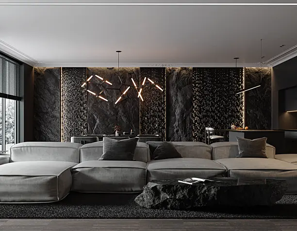 Apartment with a waterfall. Part 2