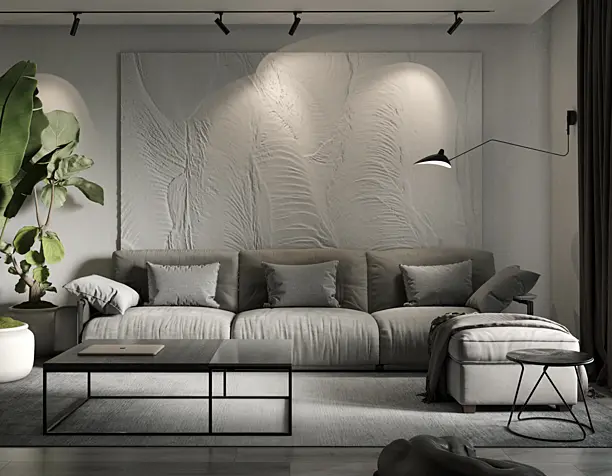 Living room in grey