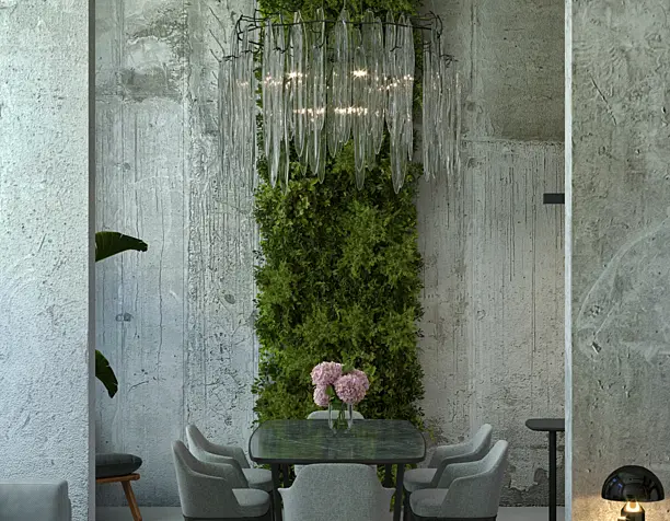 Plants and concrete