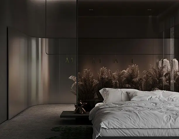 Dark bedroom