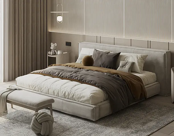 Comfy minimalistic bedroom